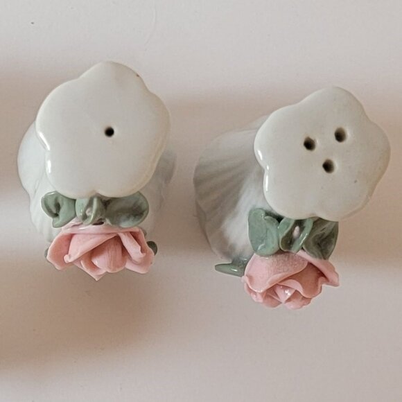 Delicate Rosebud Salt and Pepper Shakers - Picture 2 of 3